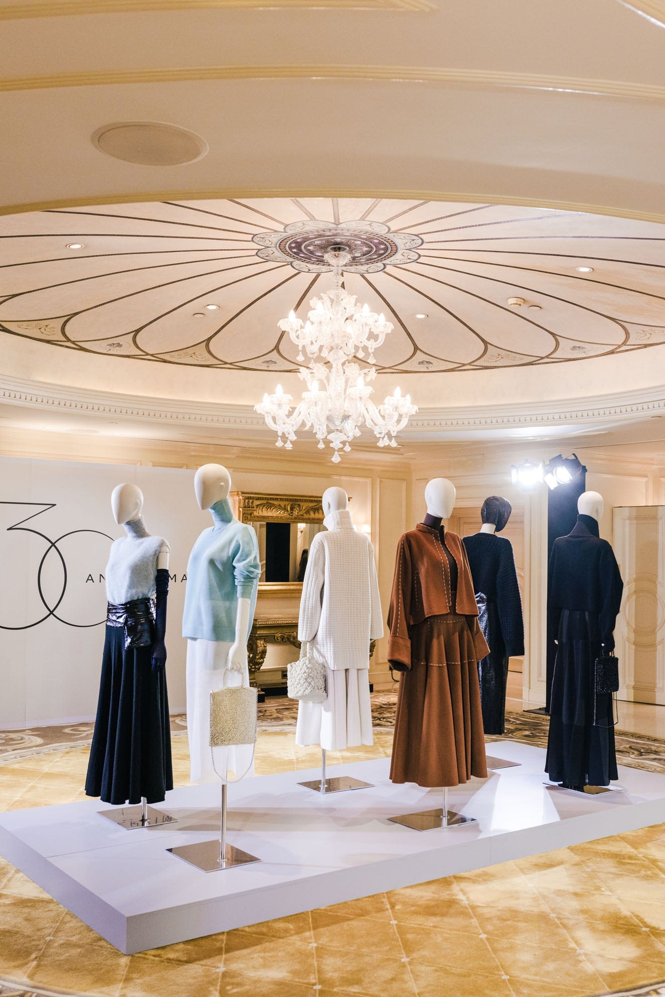 Anteprima 30th Anniversary collection display in the presentation room