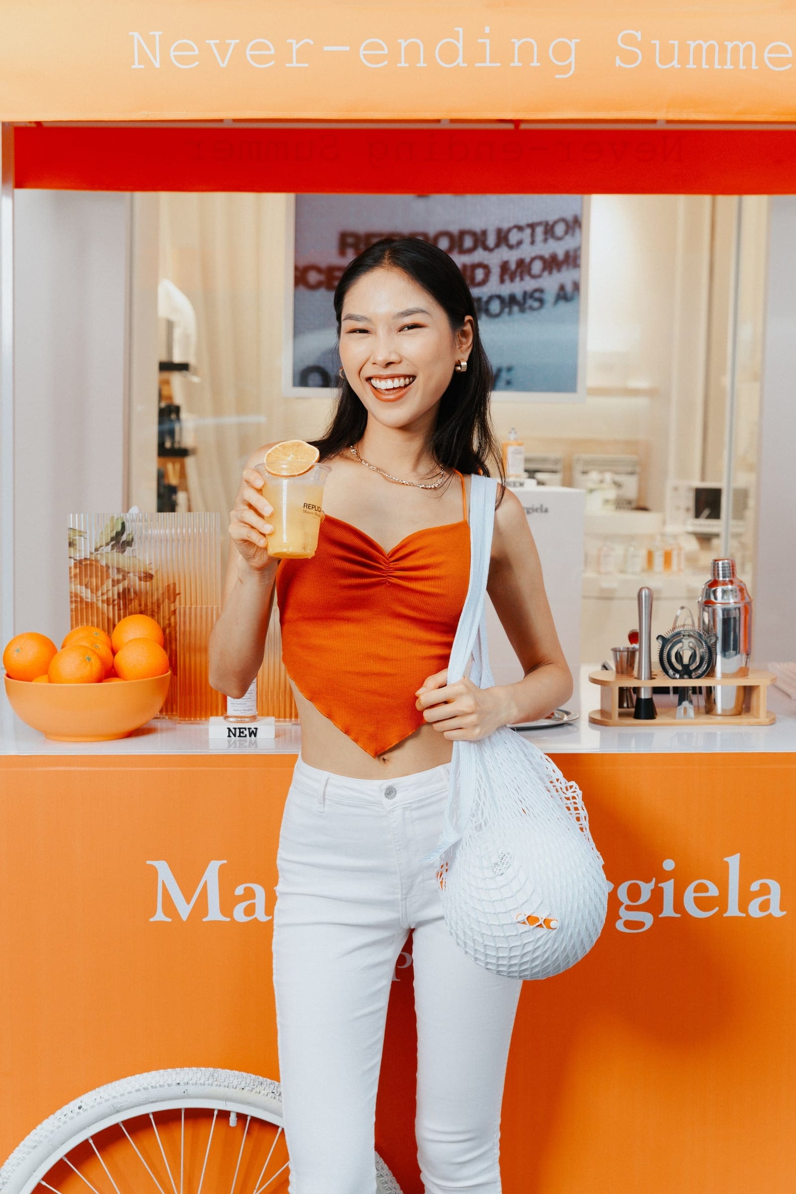 Guest at the Never-Ending Summer Maison Margiela bar