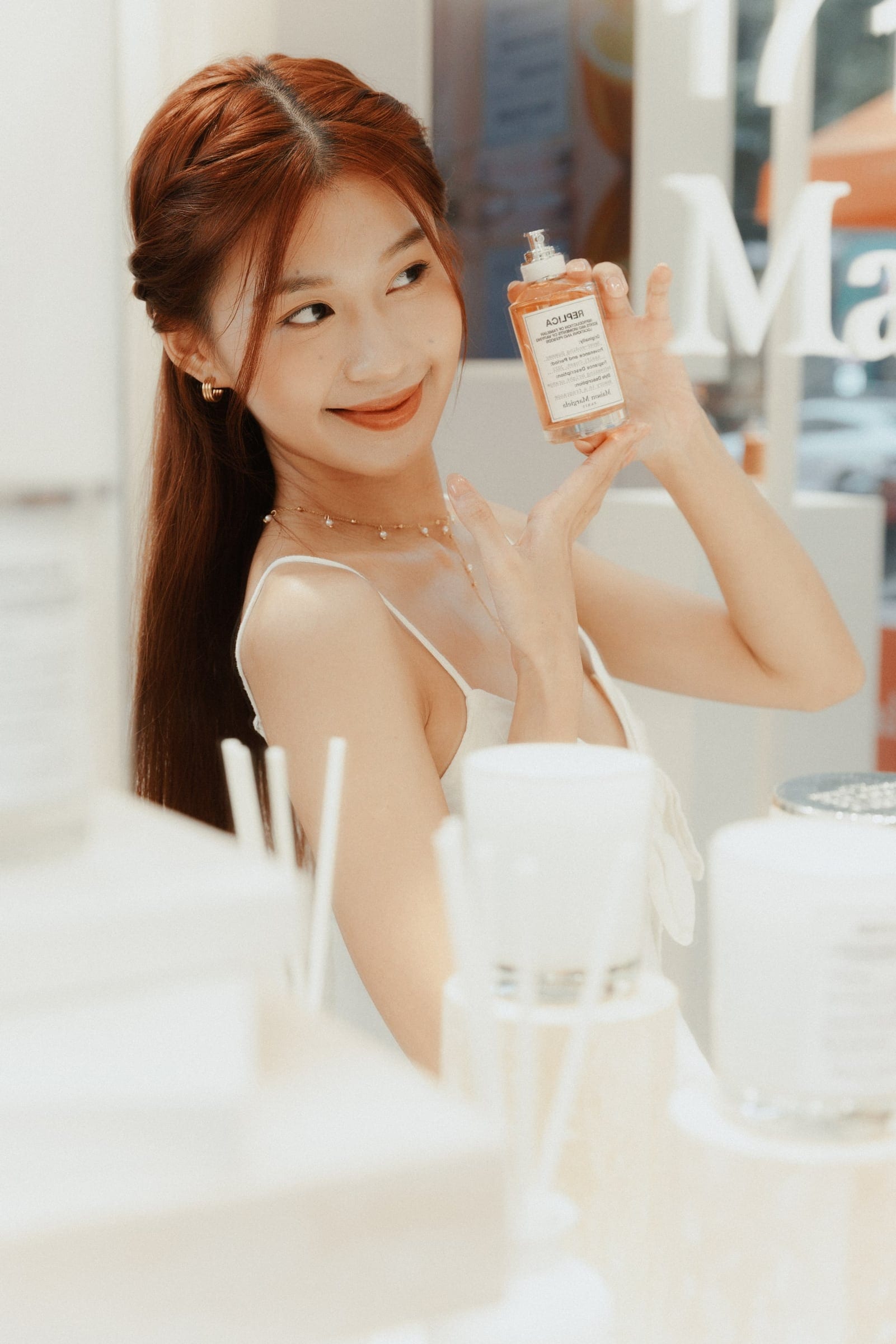 Guest presenting Maison Margiela fragrance at the launch